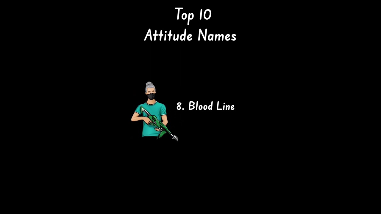 Top 10 Attitude Names For Free Fire