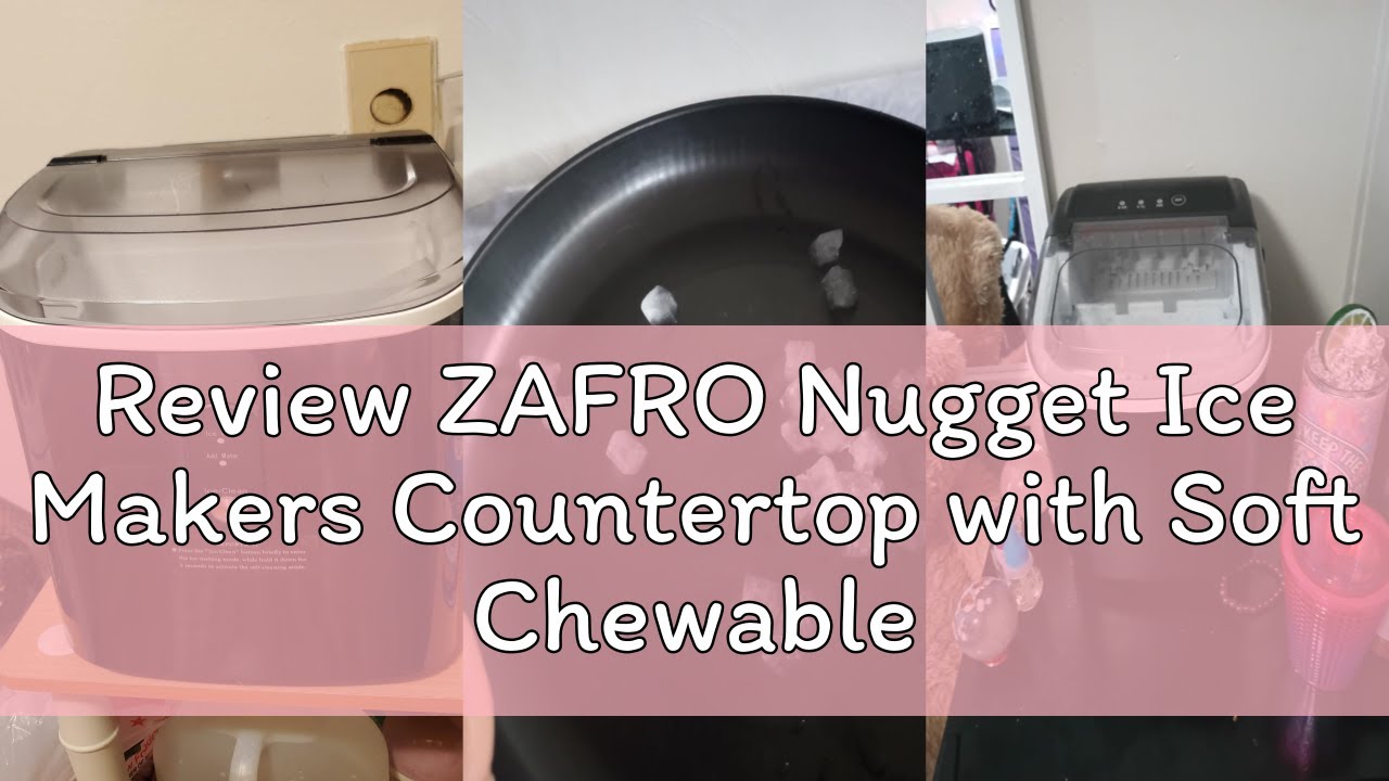 Review ZAFRO Nugget Ice Makers Countertop with Soft Chewable Pellet Ice, Pebble Ice Maker Machine wi
