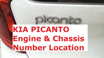KIA PICANTO Engine & Chassis Number Location (easily seen)