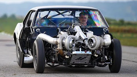 MASSIVE twin turbos and INSANE launches from this 68' Camaro!