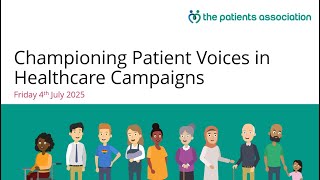 Championing patient voices in healthcare campaigns - Patient Partnership Week 2025