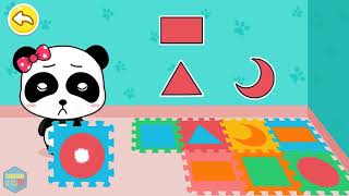 Baby Panda teaches Shapes of geometry  Game app for Kids Learning Shapes  English
