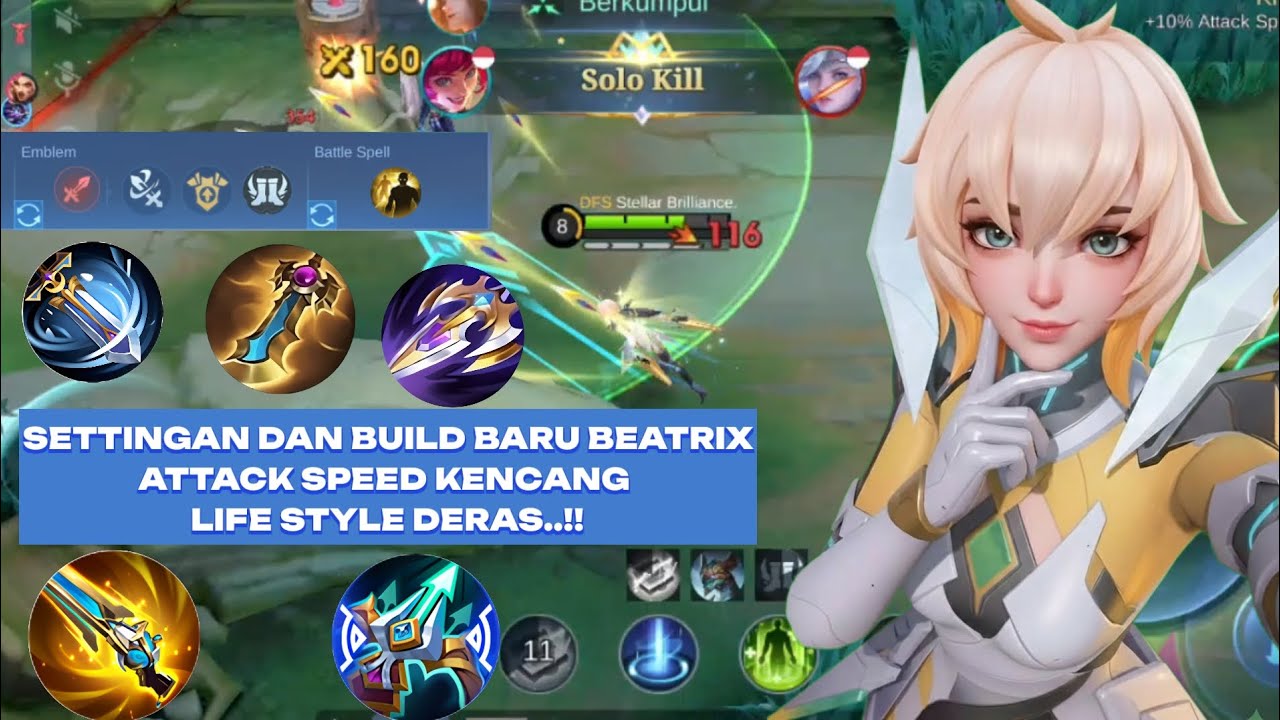SETTINGAN EMBLEM DAN BUILD TERBARU BEATRIX 2026. DAMAGE SAKIT LIFE STYLE DERAS.
