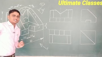 ITI DRAWING, ISOMETRIC TO ORTHOGRAPHIC PROJECTION, ULTIMATE CLASSES BY SUNIL SIR