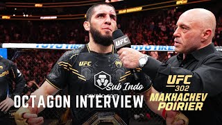 [SUB INDO] Islam Makhachev Octagon Interview | UFC 302