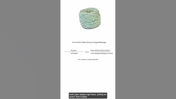 Ballband Method of estimating Yarn Yardage