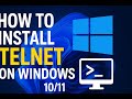 How to Install Telnet on Windows 10/11 | Enable Telnet Client in Windows (Step-by-Step Tutorial)