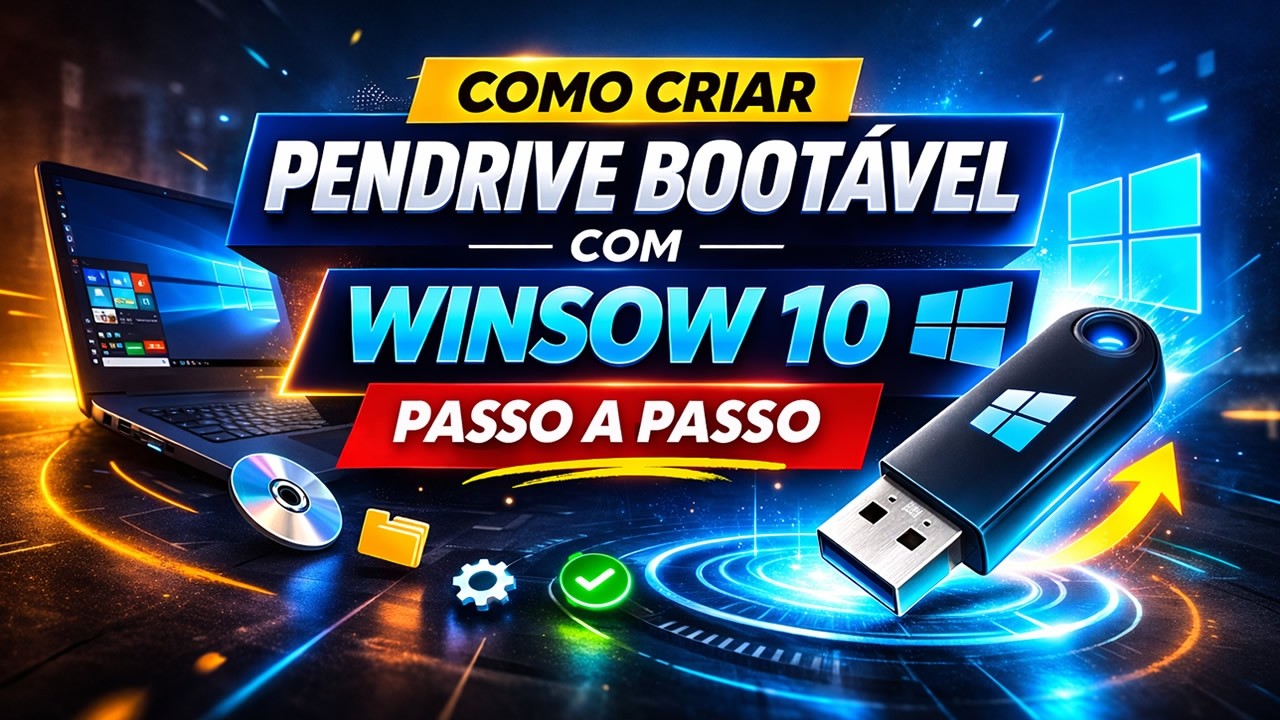 COMO CRIAR PENDRIVE BOOTÁVEL WINDOWS 10 EM 5 MINUTOS! TUTORIAL COMPLETO ...