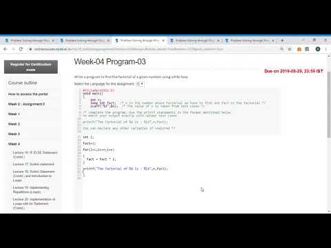 Problem Solving through Programming in C  WEEK 4   Programming Assignment 03