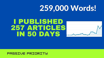 I Published 257 Articles in the First 50 Days