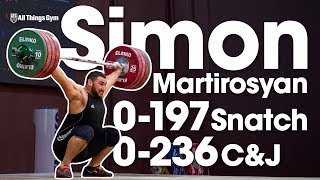 Simon Martirosyan 0-197kg Snatch 0-236kg Clean & Jerk Full Warm Ups 2017 European Juniors Simon Martirosyan 0-197kg Snatch 0-236kg Clean & Jerk Full Warm Ups 2017 European Juniors