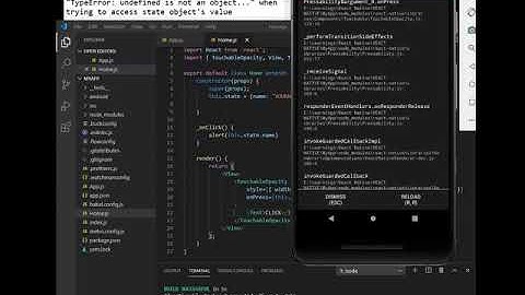 react-native undefined is not an object error when trying to access state object from function