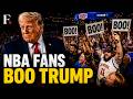 Trump Booed by NBA Fans During Spurs and Knicks Finale Game | Subscribe to Firstpost