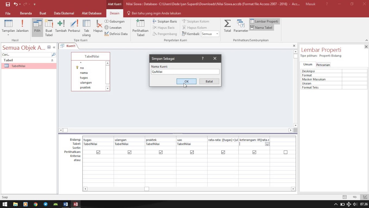 Microsoft Office Access 2016 Simple Tutorial - YouTube