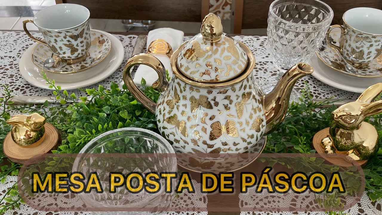 MESA POSTA DE PÁSCOA CAFÉ DA MANHÃ | LANCHE DA TARDE