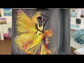 How To Paint “Lady In Gold” acrylic painting tutorial