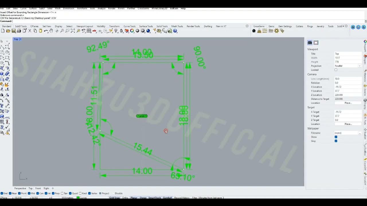 Rhinoplus (Rhino Automatic Dimension) (Panel Auto Dimension) YouTube