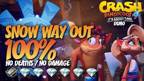 Crash Bandicoot 4: Snow Way Out 100% Run - All Gems (No Deaths / No Damage) [Demo]