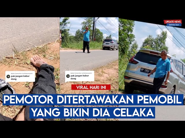 Minta Tolong Dibawa ke Puskemas, Pemobil Malah Tertawakan Pemotor yang Celaka Akibat Ulahnya class=