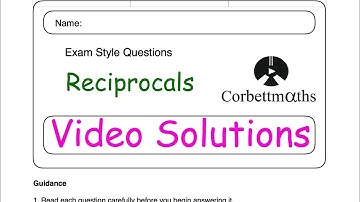 Reciprocals Answers - Corbettmaths