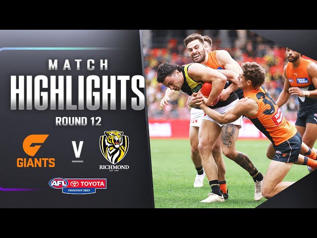 GWS Giants v Richmond Highlights, Round 12, 2023