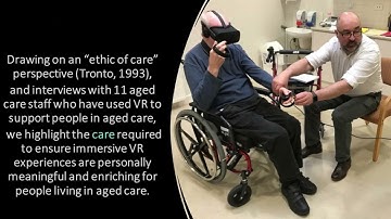 [Preview] The Role of Staff in Facilitating Immersive Virtual Reality for Enrichment in Aged ...