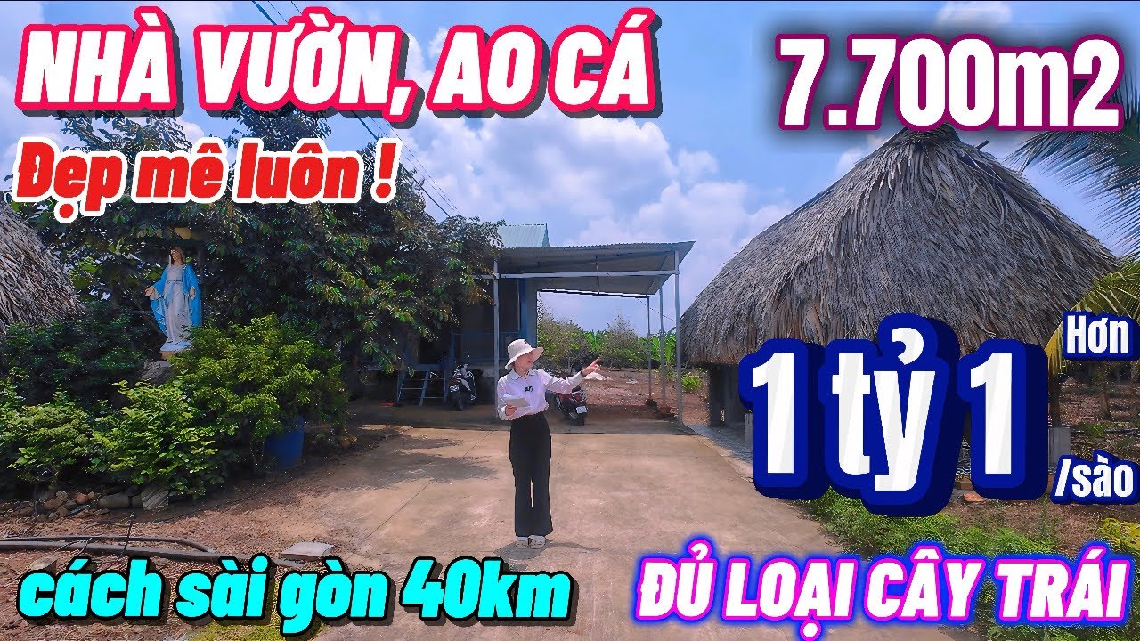 Nhà đất đồng nai, Nhà vườn , ao cá đẹp mê luôn đủ loại cây trái nhìn là thích ngay gần Biên Hoà lắm