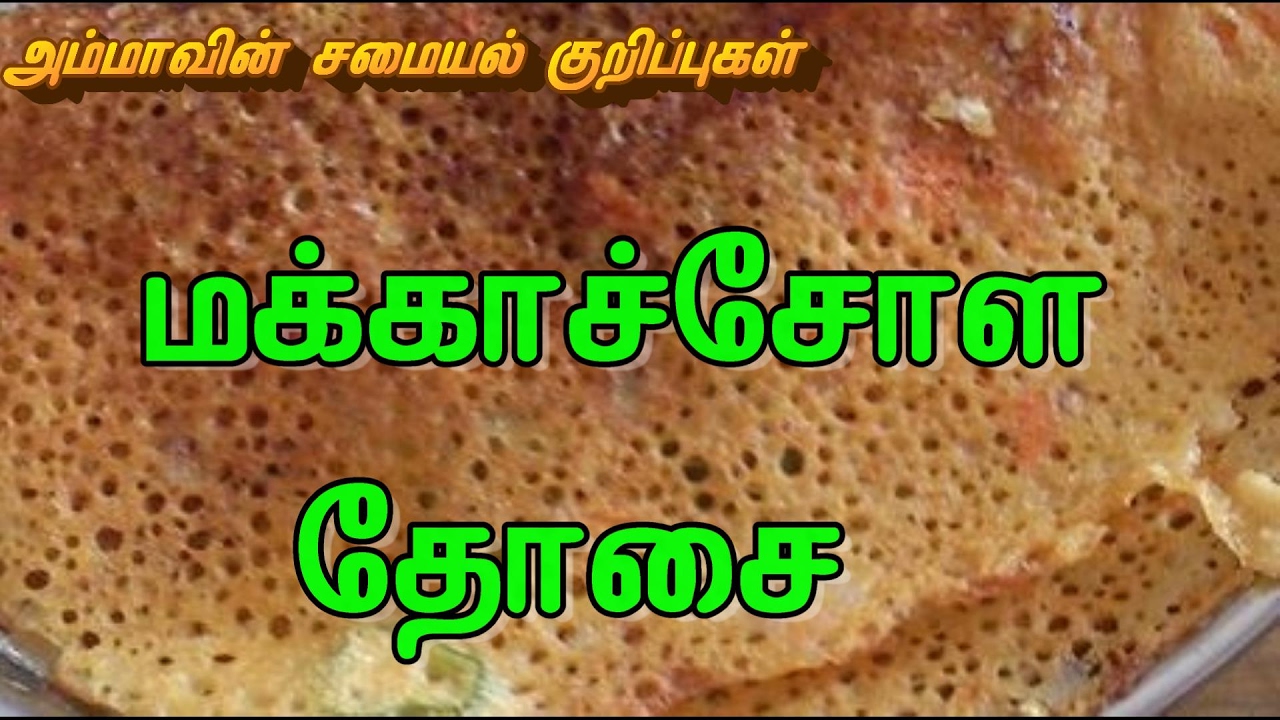 மக்காச்சோள தோசை செய்வது எப்படி Maize or Corn Dosa in Tamil YouTube