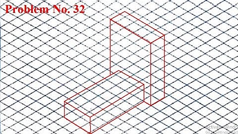 Isometric projections, Problem no 32 isometric sheet, Engineering Graphics Engineering Visualization