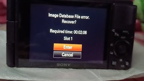 Sony zv1 Image Database File error | Image database file error in Sony camera with 💯 solution