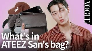 What's in ATEEZ San's Bag? | MY VOGUE