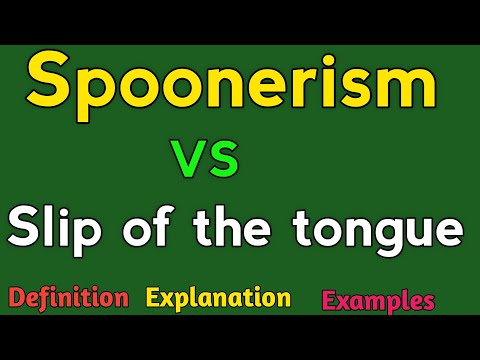 Slip of the tongue | Spoonerism | William Spooner | What is Slip of the tongue? |What is Spoonerism