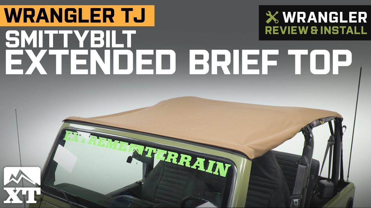 Jeep Wrangler TJ Smittybilt Spice Denim Extended Brief Top (1997-2006)  Review & Install - YouTube