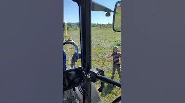 Farm Girl FREAKS OUT Over Mini Tornado While Raking Hay Shorts 