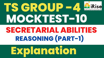 TS GROUP-4 MOCKTEST -10 SECRETARIAL ABILITIES PART- 1
