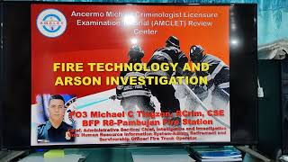 Fire Technology and Arson Investigation w/FO3 MICHAEL C. TINGZON #AMCLET