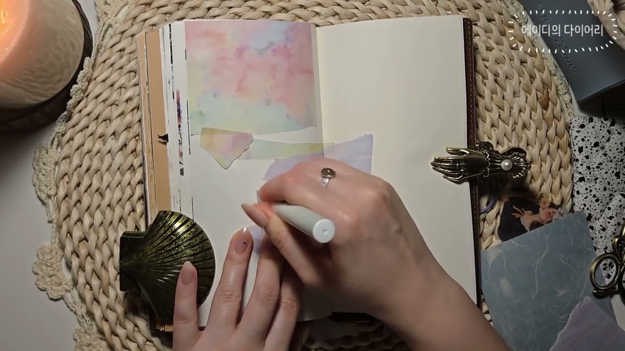 봄 다이어리 꾸미기 🌸 레이어링 다꾸 | Spring Journal With Me | 에이디#52 (ASMR/Journaling/Art Journal)