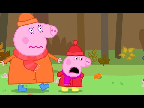 MUMMY PIG AND PEPPA WRAP UP WARM IN THE COLD WEATHER