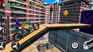 Crazy Bike Stunts on Rooftop Tracks | Hardest Bike Challenge Gameplay screenshot 3