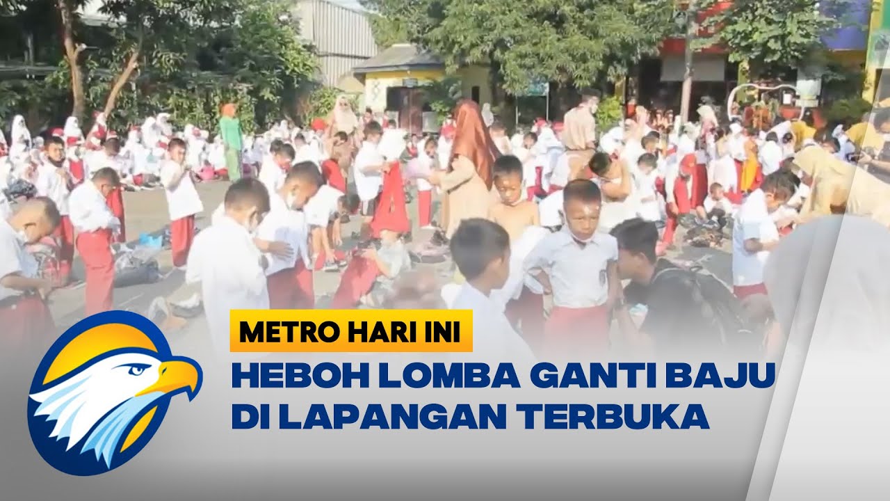 Bikin Heboh, MPLS SDN Uwung Jaya Diisi Lomba Ganti Baju di Tempat Terbuka