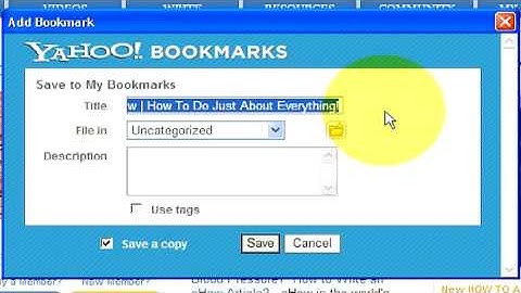 Internet Guide : How to Bookmark a Web Page