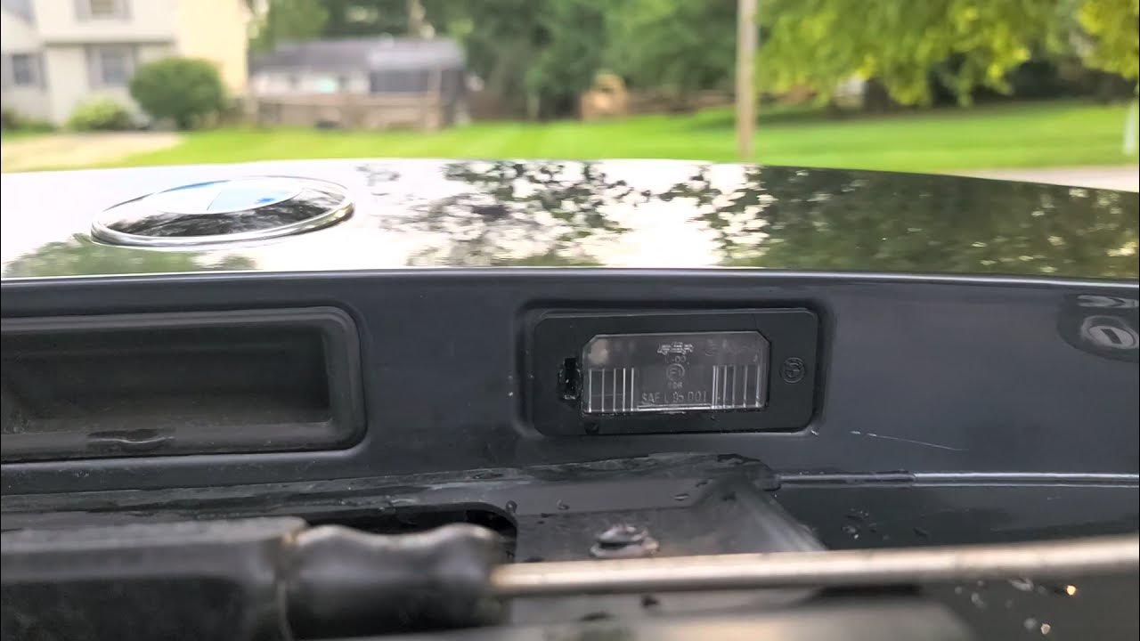 2010 BMW E60 license plate light bulb change (quick) YouTube
