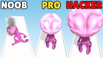 BRAIN RUSH 3D 💪🏻🔥 NOOB vs PRO vs HACKER - All Levels Gameplay Walkthrough iOS, Android