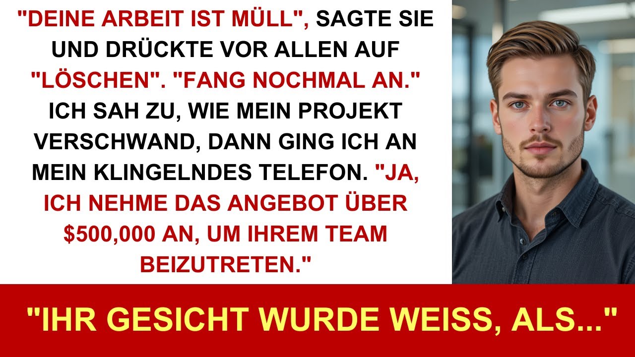 Meine Chefin löschte mein Jahreswerk und sagte: Neu anfangen – dann rief die Konkurrenz an