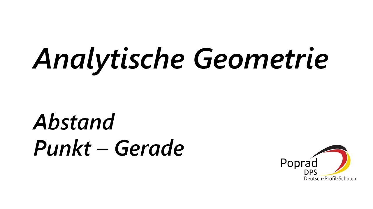 abstand einer geraden zu einer ebene