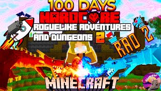 I Survived 100 Days in ROUGELIKE ADVENTURES & DUNGEONS in HARDCORE Minecraft... Here's How I Did it!