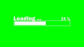 4K Video  Loading Bar - Green Screen