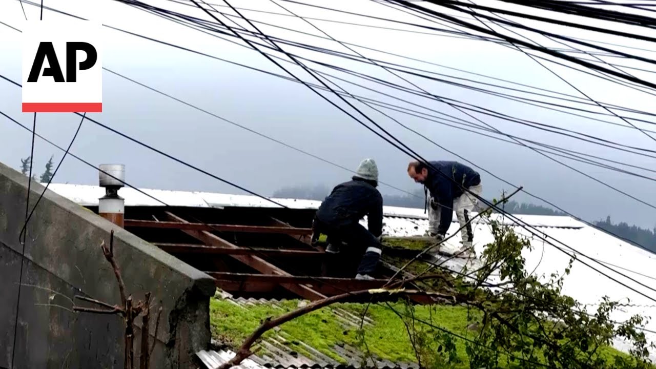 Cleanup begins in Chile after tornado rips through homes - YouTube