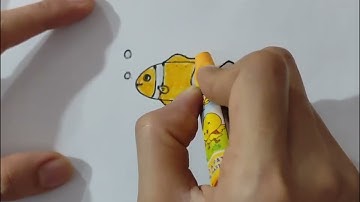 Hướng dẫn cách vẽ cá hề( nemo) đáng yêu cho bé | How to draw a clownfish