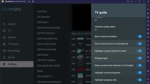 Recommended settings for tivimate